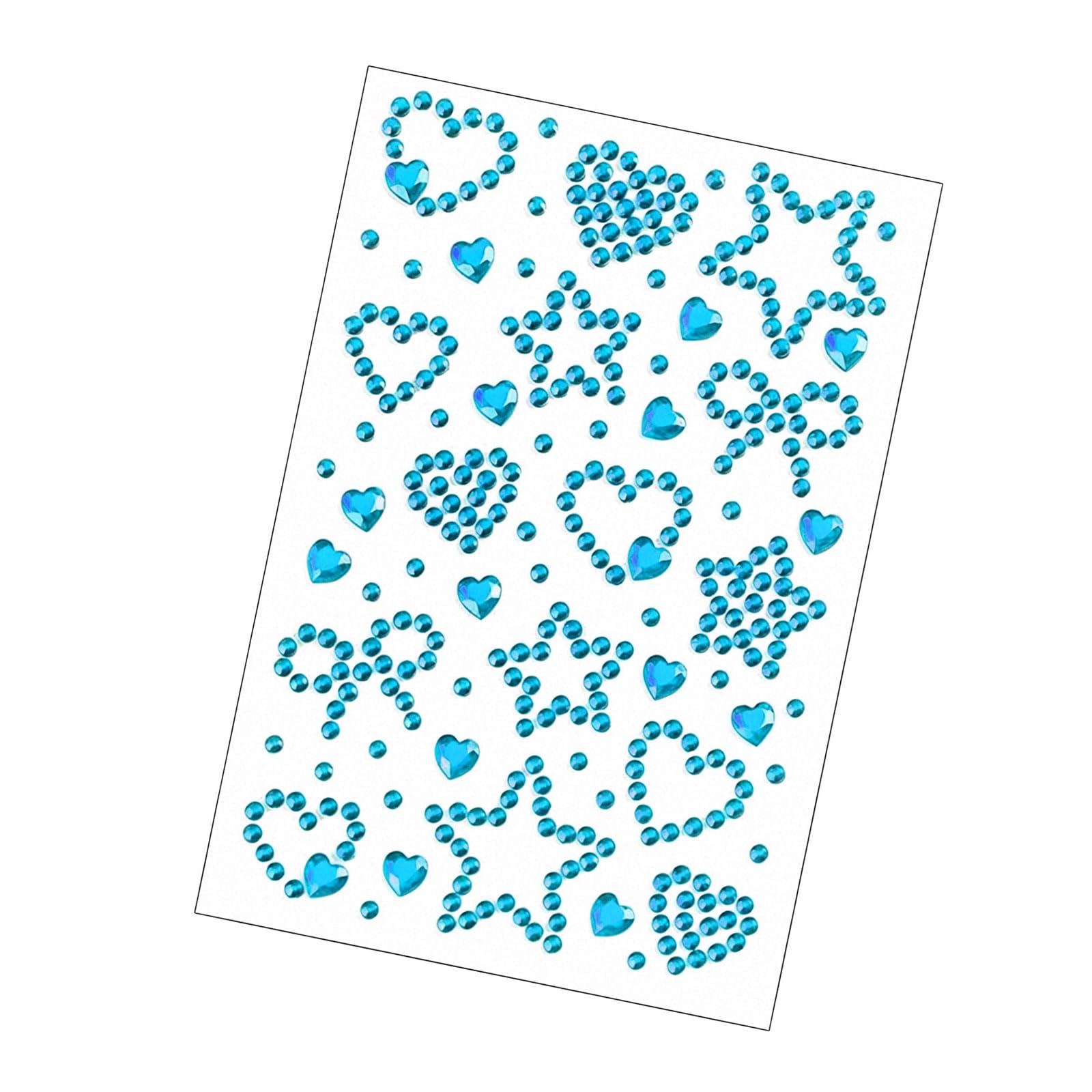 1 Sheet Adhesive Rhinestones Sticker for Makeup Festival Jewels Accessory Hair Gemming Sticker for Face Eye Stickers