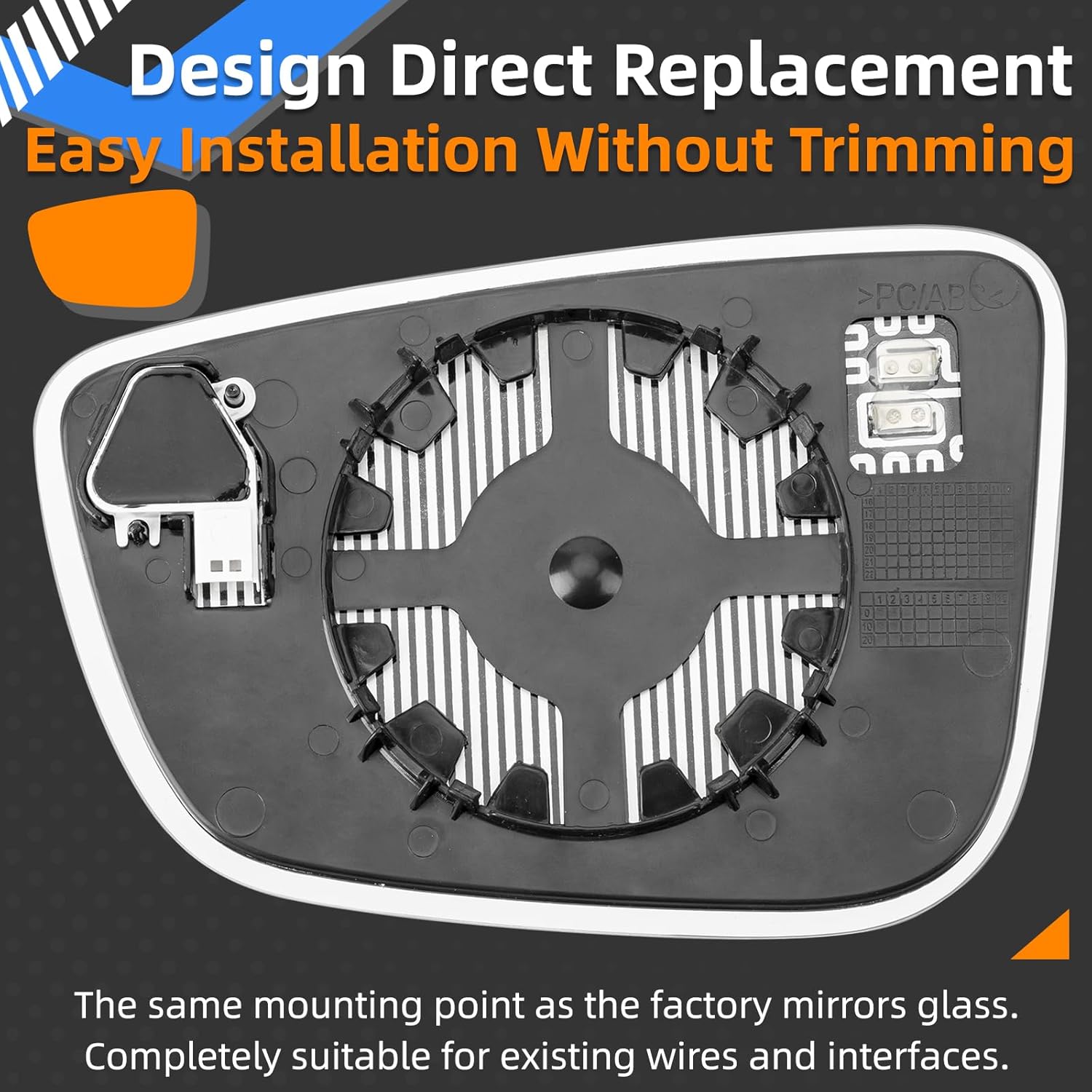 Passenger Side Mirror Replacement for BMW G11 740i 750i 2016-2021, G30 530i 540i 550i 2017-2020,G32 630i 640i - Right Side Mirror Glass, Rear View Mirrors Glass with Power Heated & Blind Spot