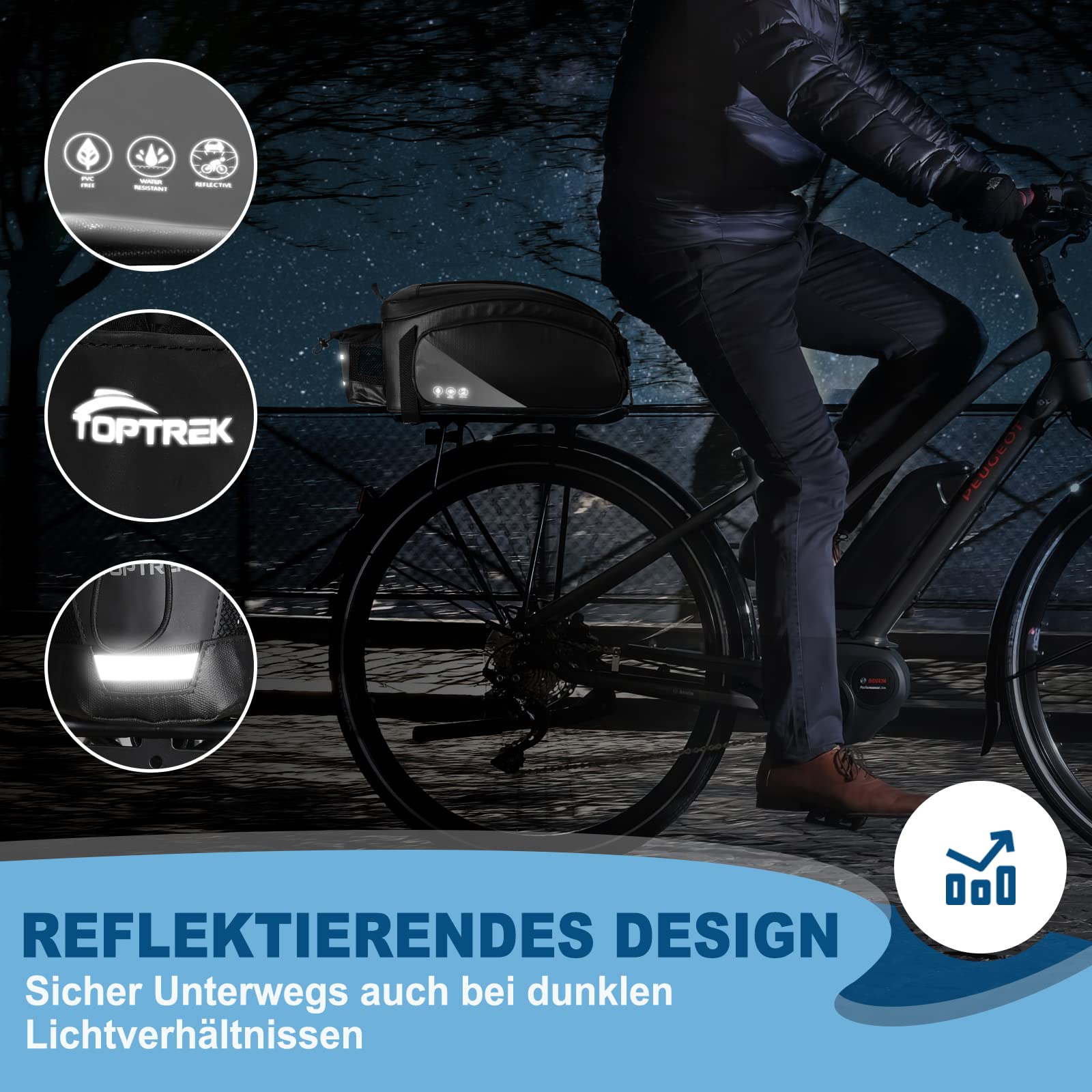 toptrek Torba na bagażnik rowerowy 12 l