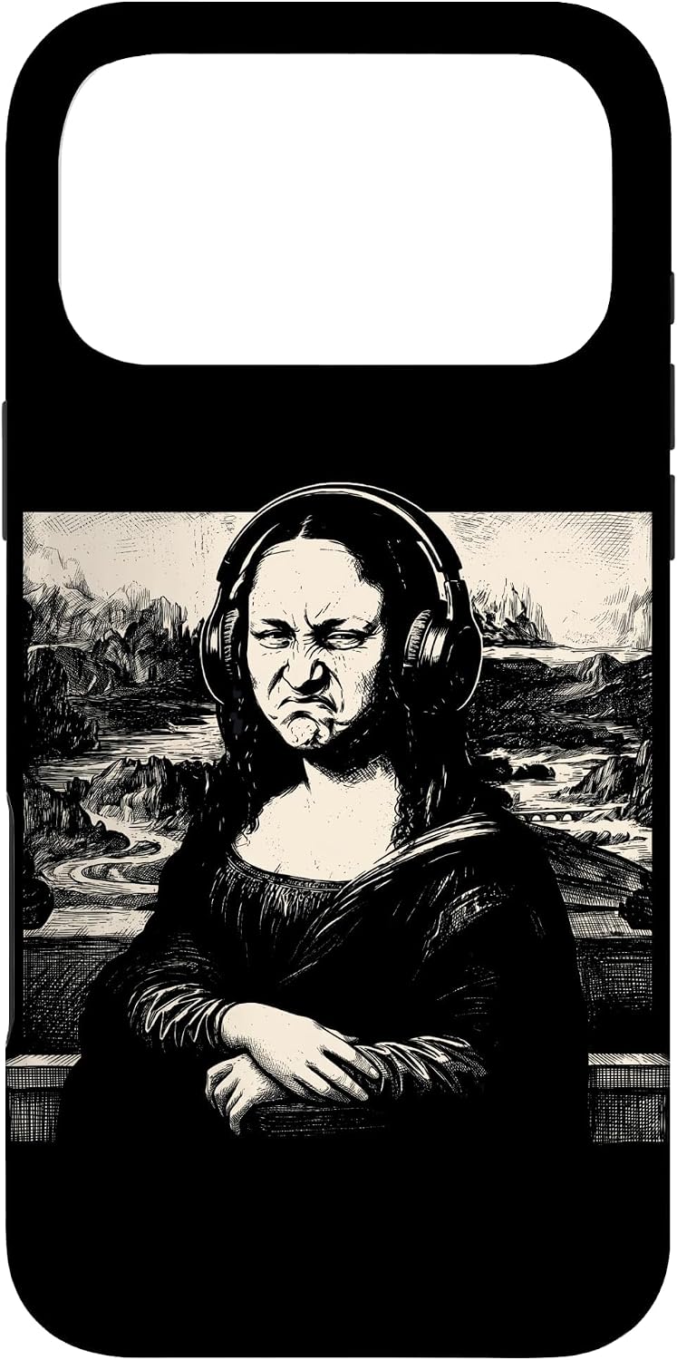 Mona Lisa Tshirt Headphones Bass Funny Music Producers DJ Case for iPhone 17 Pro Max