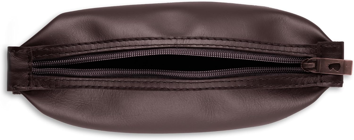 Nordweg Nomad Leather Toiletry Bag NW084 – Waterproof Lining, Compact Travel Dopp Kit with Hanging Strap (Brown) image 2