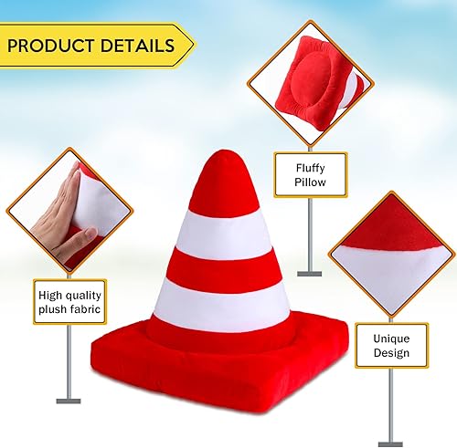 Miniatura 9 de Juego de 2 almohadas decorativas para sala de carreras de 15.7 pulgadas, almohada creativa de rueda de simulación 3D, divertida cono, semáforo y