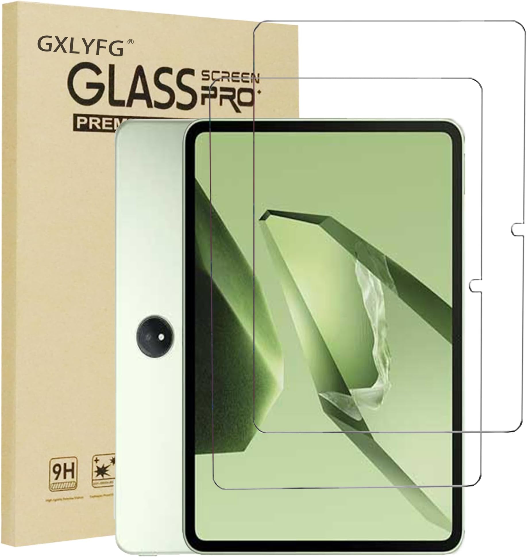 2Pack Tempered Glass Screen Protectors Compatible with OnePlus Pad Go 2 12.1 Inch, Anti Scratch, Bubble Free, 9H Hardness