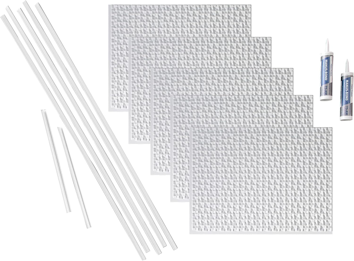 FASÄDE Terrain Decorative Vinyl Backsplash 15 sq ft Kit in Brushed Nickel
