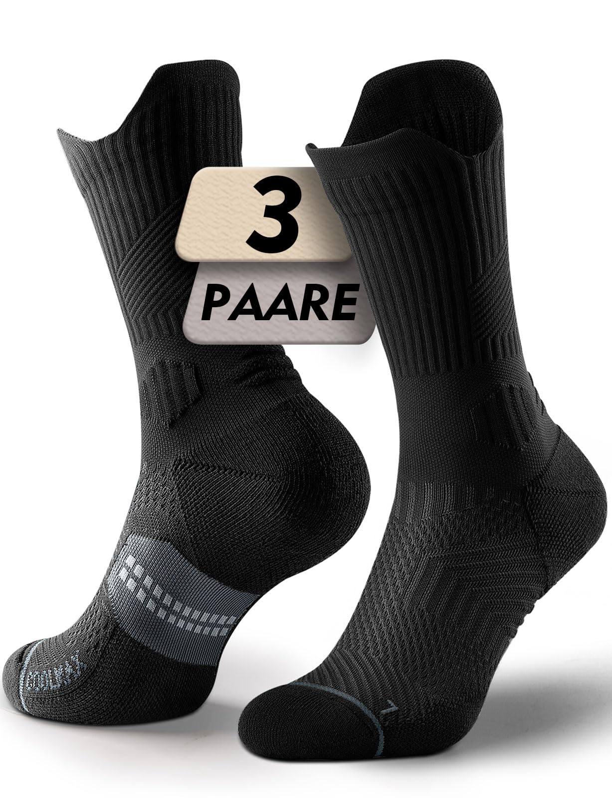 Juclise Laufsocken Kompressions Wandern Bambus Coolmax Anti-Blasen running hiking Sport Gym fahrrad funktionssocken