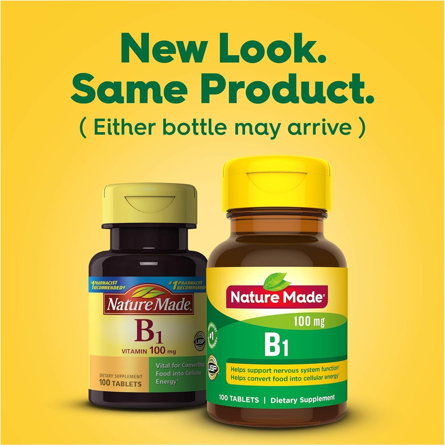Nature Made Vitamin B1 100mg, Dietary Supplement for Energy Metabolism Support, 100 Tabletss, 100 Day Supply.