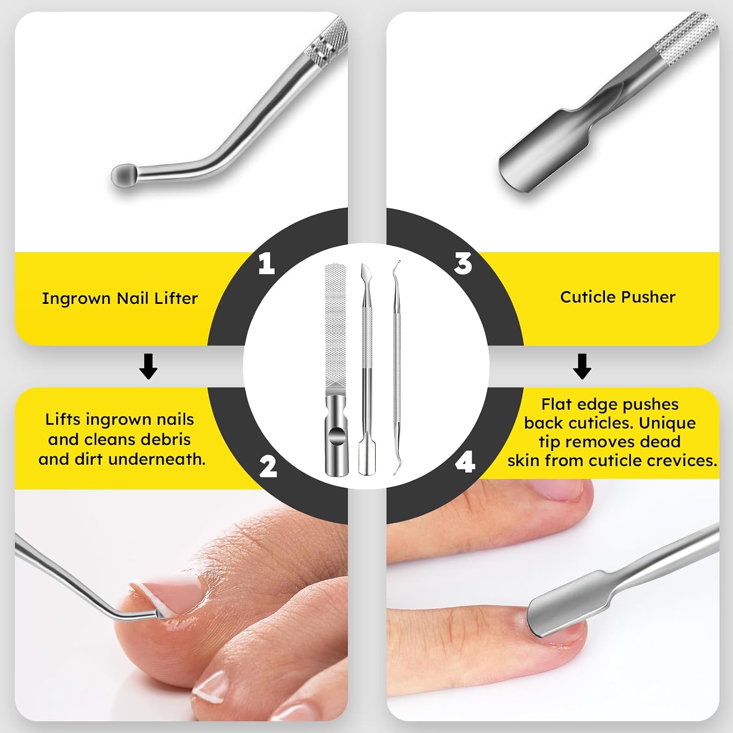 Nail Clippers for Seniors, Heavy Duty Long Handle Ingrown Toenail Clippers