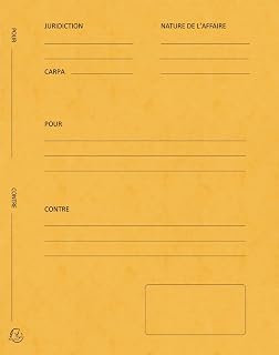 Exacompta - Ref. 220109E – Caja de 5 paquetes de 25 carpetas de alegación «Par/Contra» – en tarjeta brillante – dimensiones 25 x 32 cm para documentos en formato A4 – color amarillo