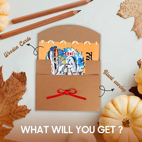 Miniatura 4 de DEPLEE Tarjetas de madera de camping con diseño único para el día del padre, cumpleaños o cualquier ocasión, tarjetas de feliz aniversario, tarjeta