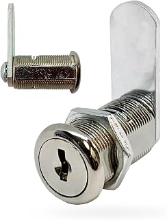Olympus Lock 5-Disc Tumbler Cam Lock | Cascade Series 953 | 1-3/16" Cylinder Length, Polished Nickel | Secure 5-Disc Tumbler Key System | Key Lock for Drawers, Cabinets, and Lockers