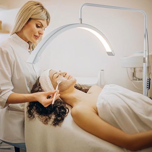 Miniatura 2 de Hi_friend Lámpara de pie LED de pestañas lámpara de media luna para extensión de pestañas iluminación para belleza cuidado de la piel pestañas cejas