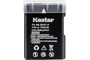 Kastar Battery Replacement for Nikon EN-EL14 EN-EL14a and Nikon DSLR Cameras