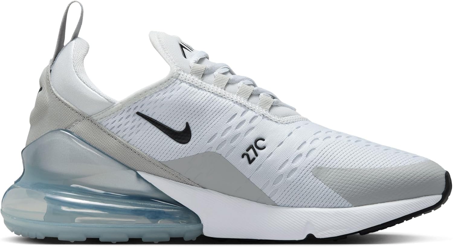Nike Air Max 270 Women's Shoes (AH6789-018, Pure Platinum/Light Smoke Grey/Metallic Silver/Black) Size 9.5