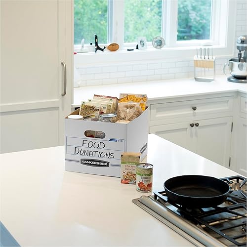 Miniatura 5 de Bankers Box Store Archiveros de configuración estándar, con tapa removible, para tamaño carta y oficio, caja de 30 (0071304), blanco