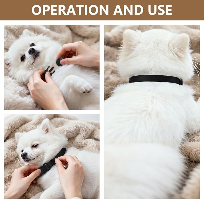 2 Collares para Perros Pequeños Medianos Ajustables Suaves Negro con Hebilla miniatura 6
