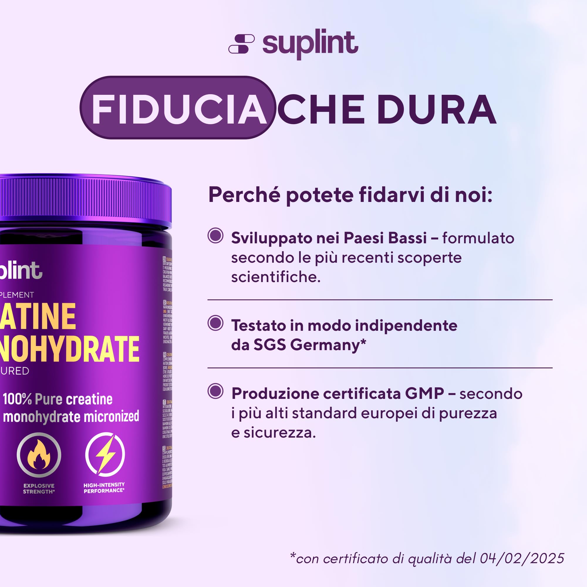 Polvere di Creatina Monoidrato 500 g – 147 Porzioni – 100 % Creatina Monoidrato Pura – Qualità Micronizzata – Vegano, Senza OGM – Integratore Sportivo per Forza, Muscoli & Recupero (1 Pack)