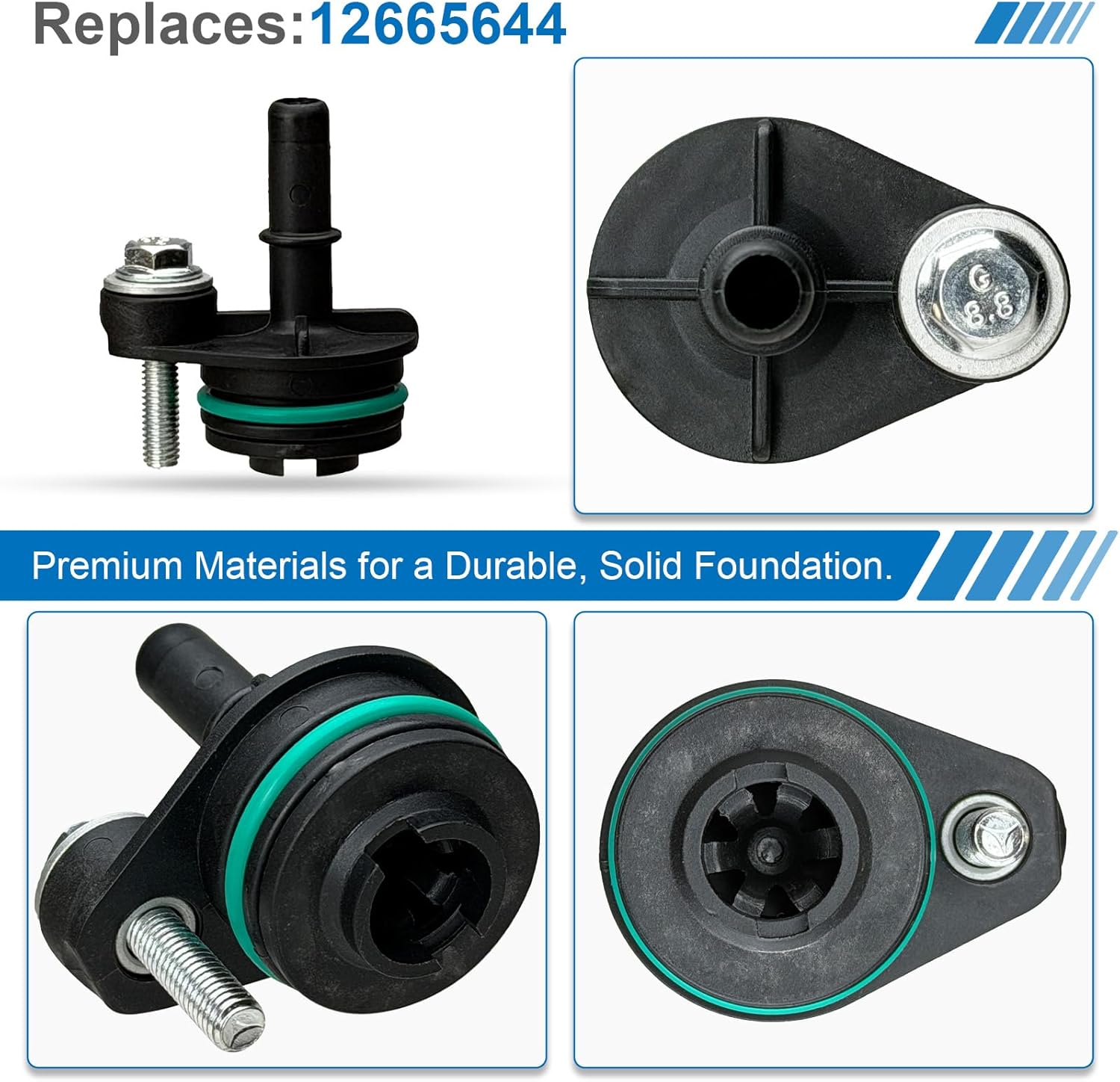 Positive Crankcase Ventilation PCV Valve Set Compatible with Chevy Cruze Equinox Malibu Trax GMC Terrain Replace # 12685407,12665644,12637666