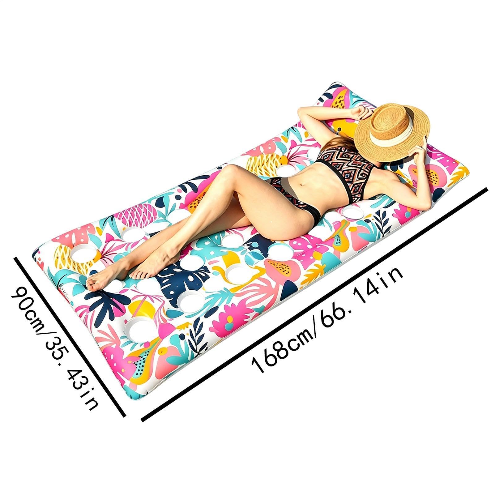 Flotteur pour chaise longue de piscine Motif feuilles tropicales