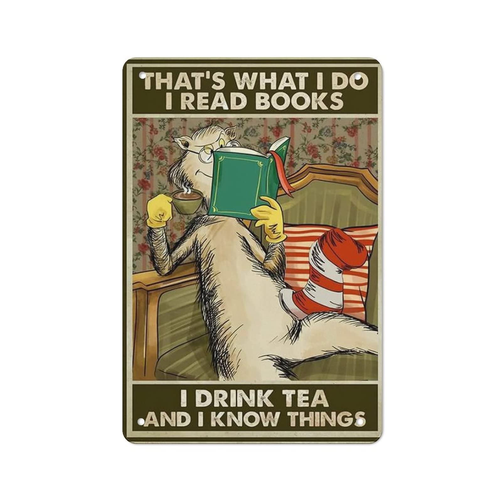 AOOEDM That's What I Do Vintage Metal Tin Sign for Home Coffee Shop Office Wall Art Metal Poster Garage Decor Man Cave Sign Inspirational Quote Wall Decor