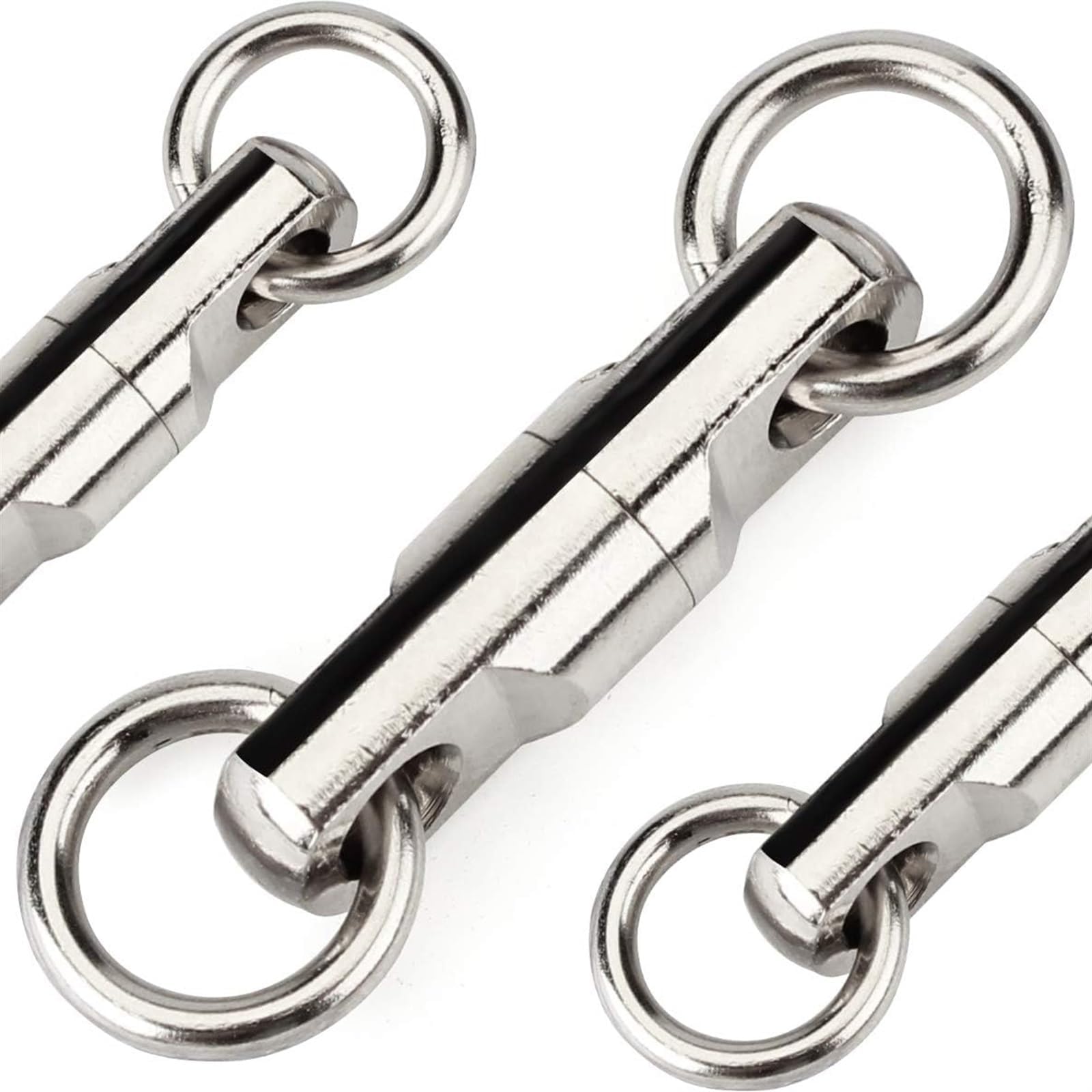 THE WHITE SHOP Stainless Steel Fishing Heavy Swivels, Saltwater Swivels Fishing Tackles for Big Game Fishing, Heavy Duty Wind on Swivels for Sea Ocean Fishing (Size : 6mm-10pcs)