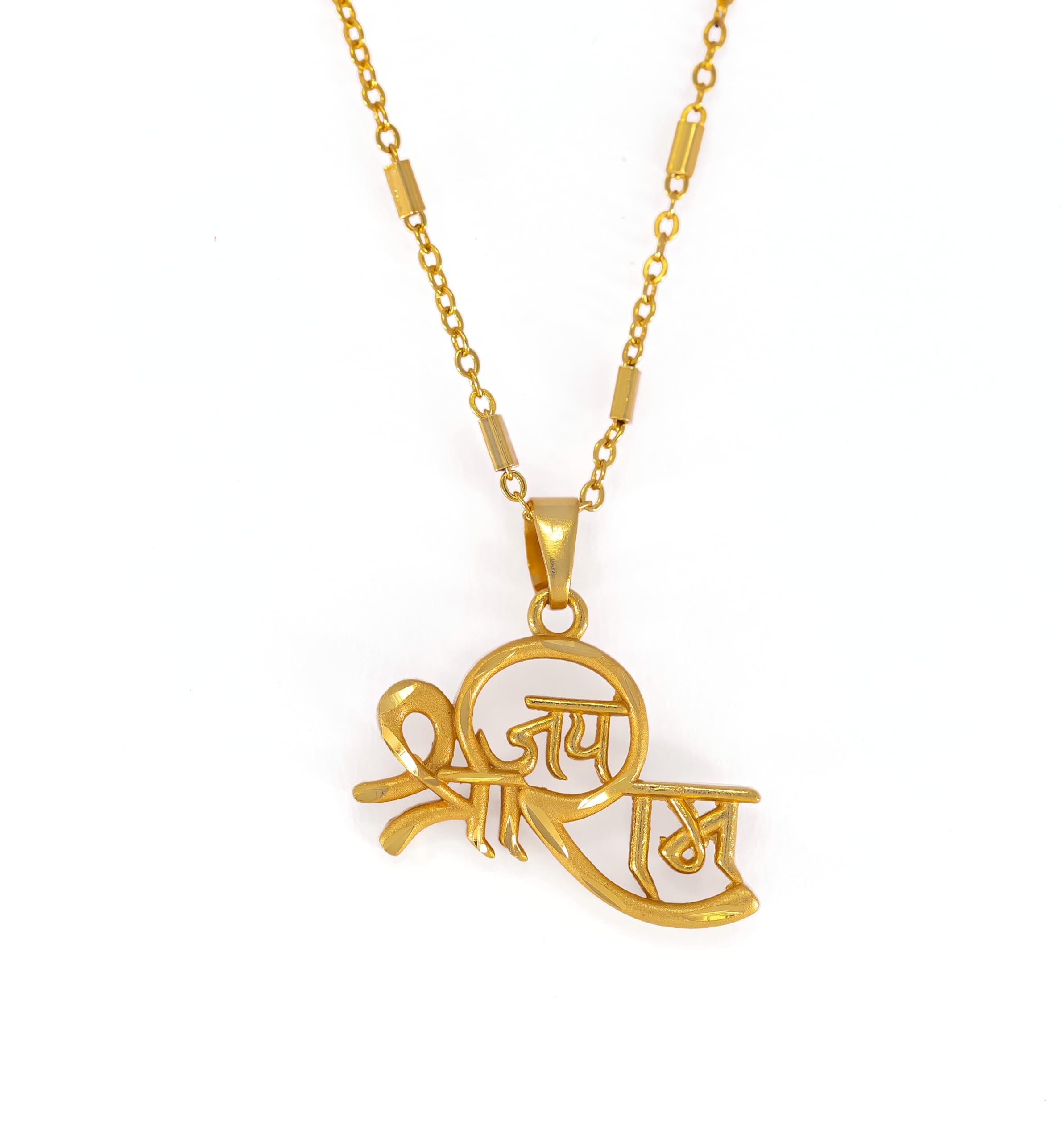 GOLDCASH Jai Shri Ram Pendant with Necklace Chain, 22K Micro Gold-Plated for Men and Women (B0DF2ZFG5G) Amazon Price History, Amazon Price Tracker