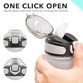 Enerbone 32 oz Drinking Water Bottle with Times to Drink and Straw, Motivational with Carrying Strap, Leakproof BPA & Toxic Free, Ensure You Drink Enough Water for Fitness Gym Outdoor