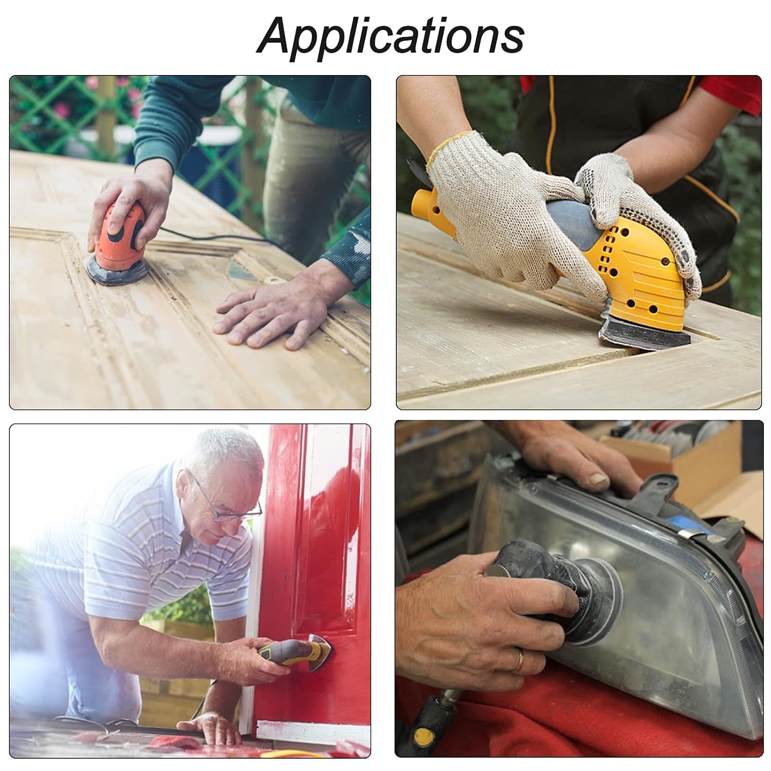 Triangle Sanding Pads Detail Sander Sandpaper for Oscillating 3-1/8 Inch Assorted Triangle Sandpaper 40/60/80/120/180/240 Grit Fit for Finishing Wood Sanding Plaster and Other Surfaces (100 Pack): Tools & Home Improvement