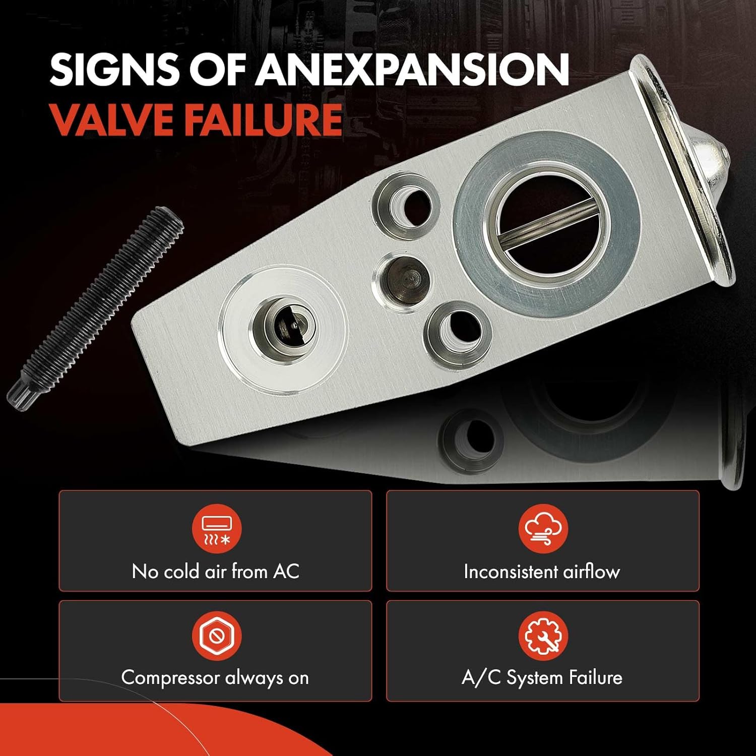A-Premium Rear AC Expansion Valve Compatible with Ford Flex/Police Interceptor Utility 2013-2019, Explorer 2011-2019 & Lincoln MKT 2013 3.5L/3.7L, MKT 2014-2019