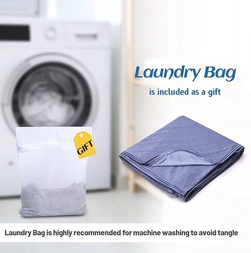 Miniatura 3 de Tametra - Manta refrescante para durmientes calurosos, mantas de verano de tamaño individual con efecto frío de doble cara para cama, ligera y