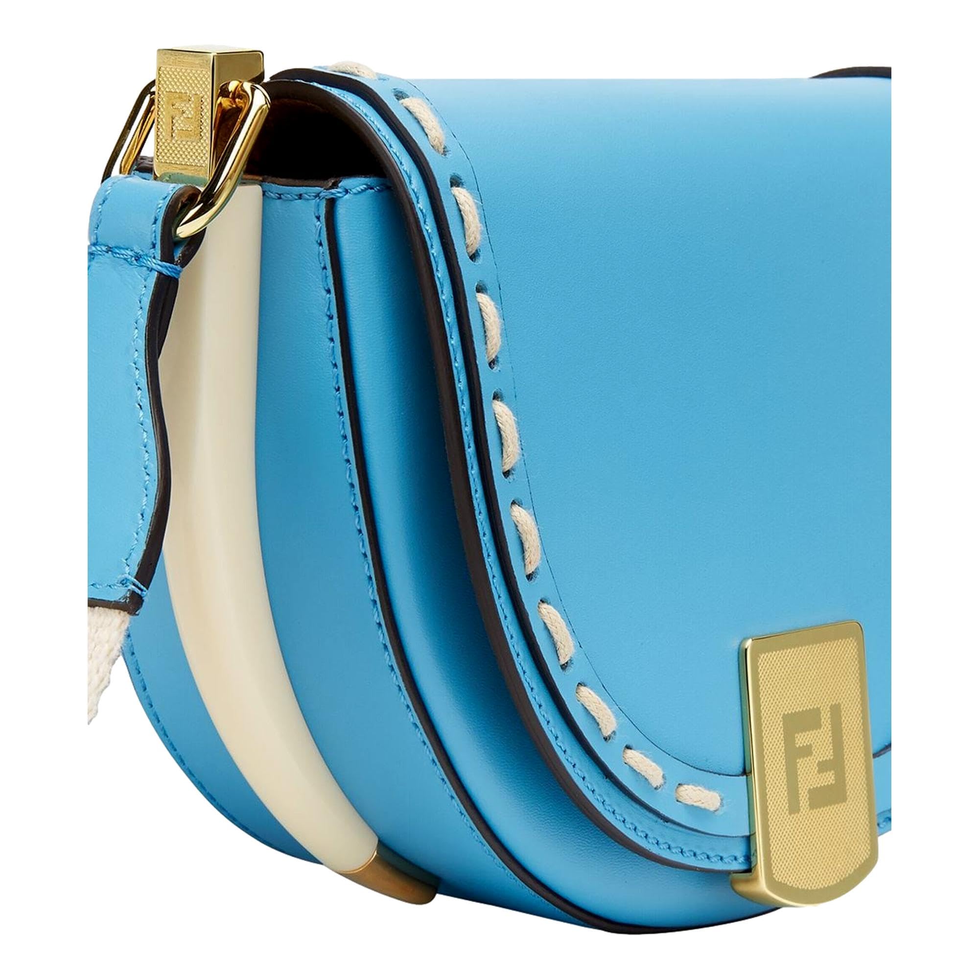 FENDI Moonlight Cyber Blue - Bolso bandolera de piel