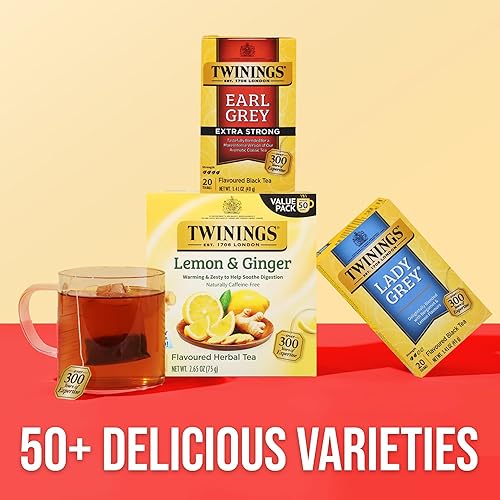 Vista 211 de Twinings, Pure Green Tea - Té verde con sabor suave y aroma atractivo con cafeína, disfruta caliente o helado, bolsas de té individuales