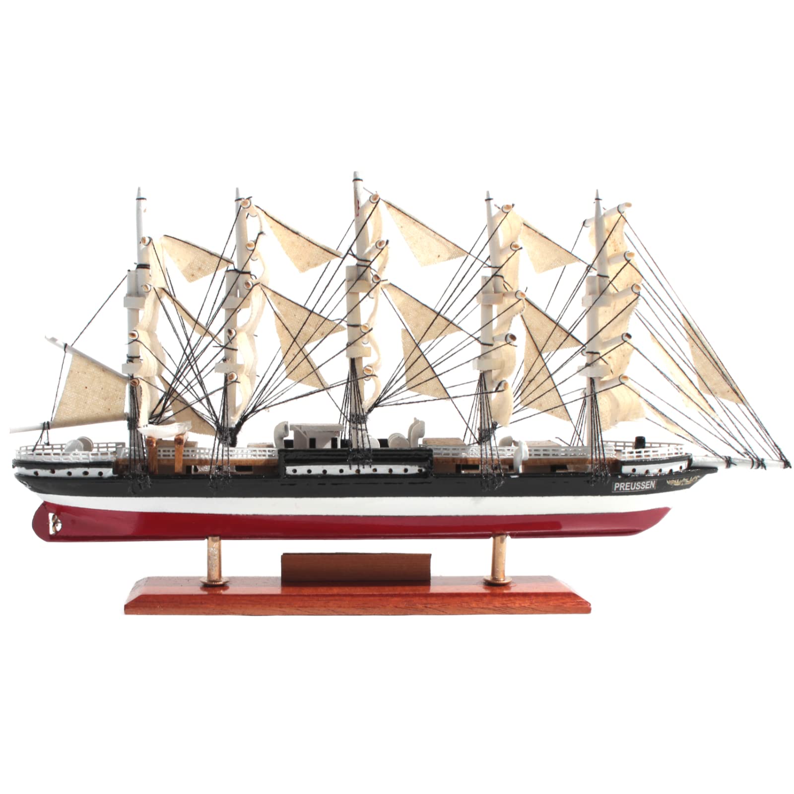 Büttner Sammler Edition Modellschiff Schiffsmodell Modellbau Holzmodell Standmodell klein zur Dekoration kein Bausatz Flying P-Liner PREUSSEN 20cm