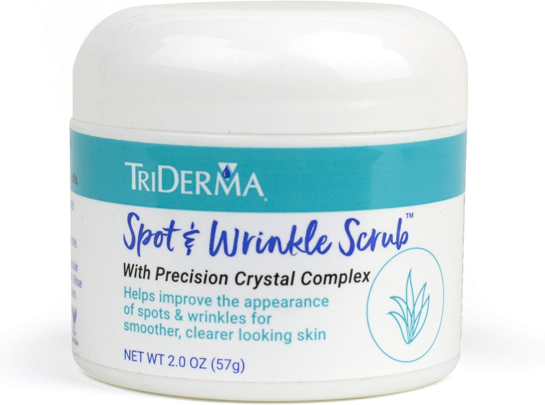 TriDerma Spot & Wrinkle Scrub for Face and Body, Microdermabrasion Gentle Exfoliator, 2 oz