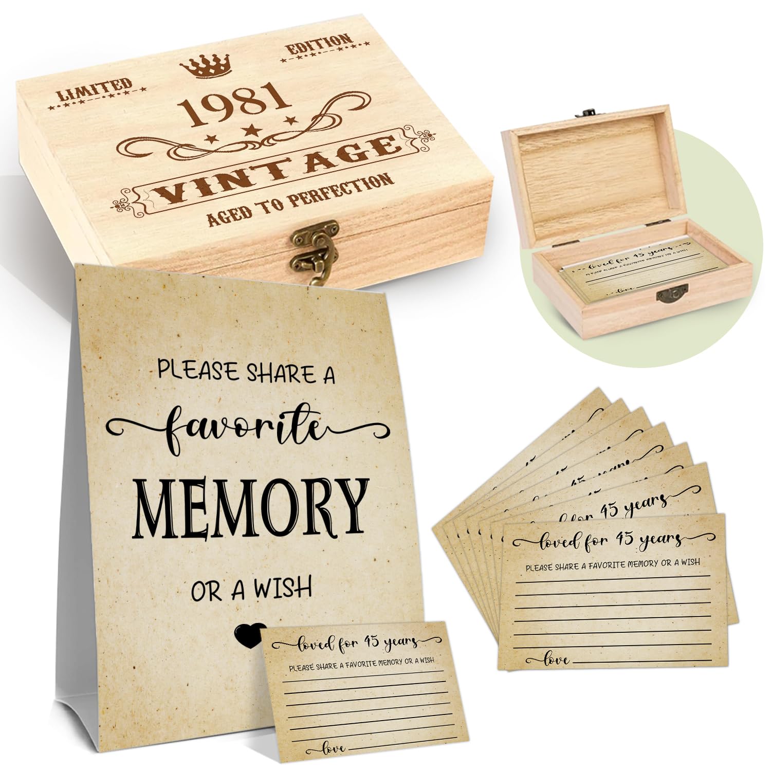 QUPT 45th Birthday Party Share a Memory Set - party games and activities | Mubboo