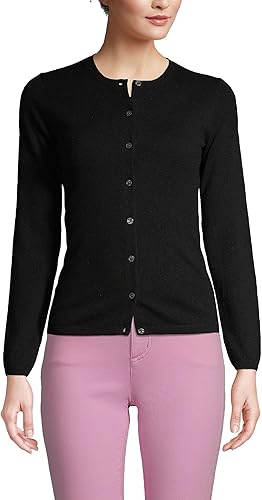Lands' End Suéter tipo cárdigan de cachemira para mujer