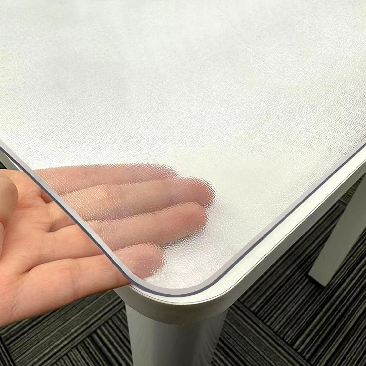 QBYRSSS Transparent Table Cover Protector Transparent PVC Tablecloth 2mm Thick Rectangular SpillResistant Cover with Beveled Edge AntiStain Protector for Marble & Glass Tables 135x215cm BubbleFree