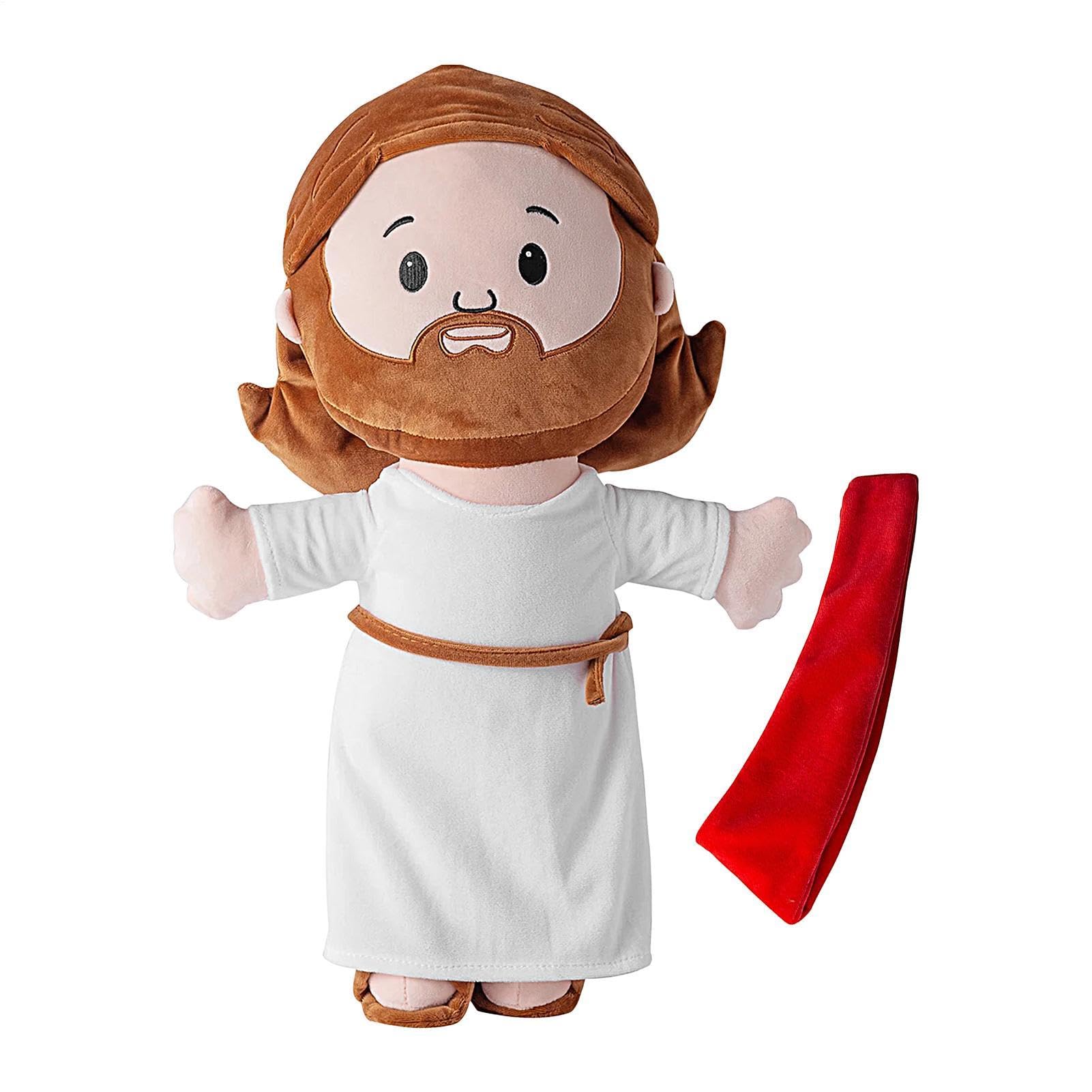 Bambola di Gesù in peluche, comodo cuscino per bambini | & fede cristiana, giocattolo morbido Gesù per camera da letto, divano e scuola domenica, regalo di compleanno, design 2026
