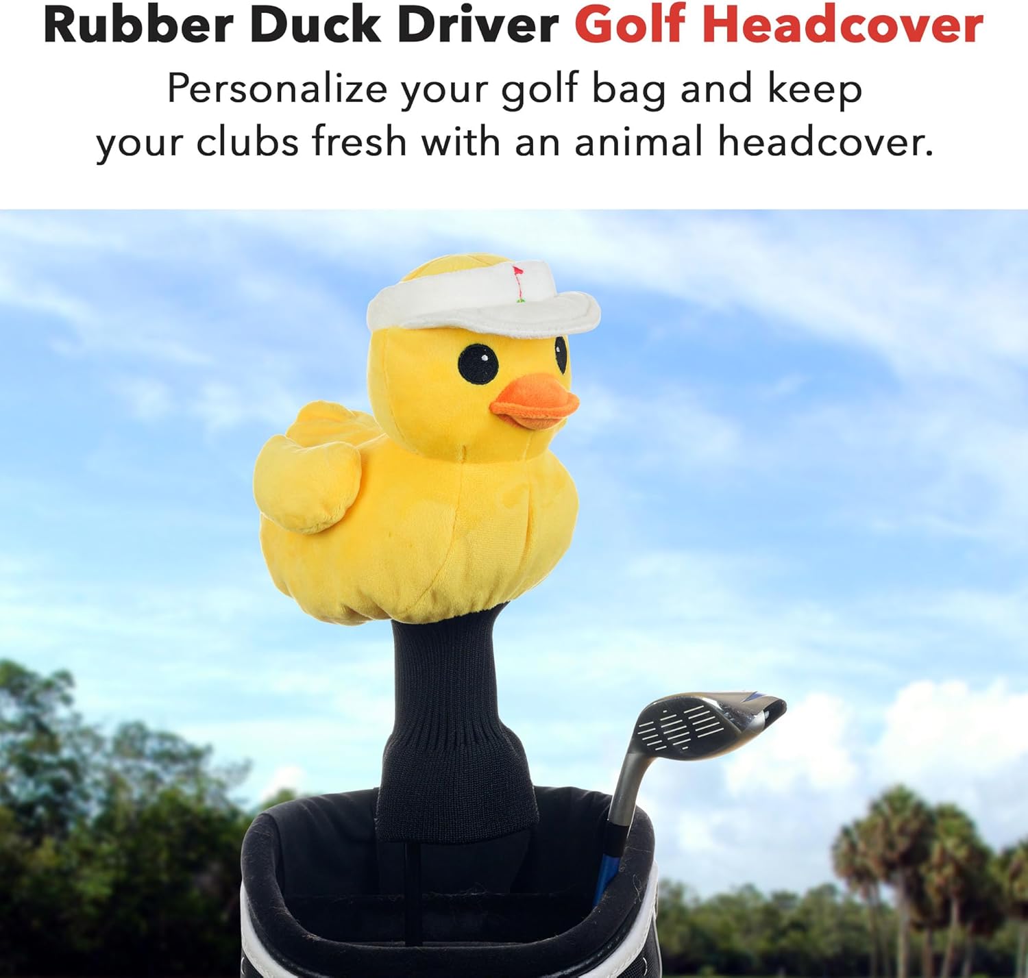 Daphne's Headcovers Rubber Duck Driver Headcover | Funny Golf Club Covers | Golf Head Covers for Drivers | Stylish Golf Club Head Covers | Golf Driver Covers | Men’s & Women’s Driver Headcover