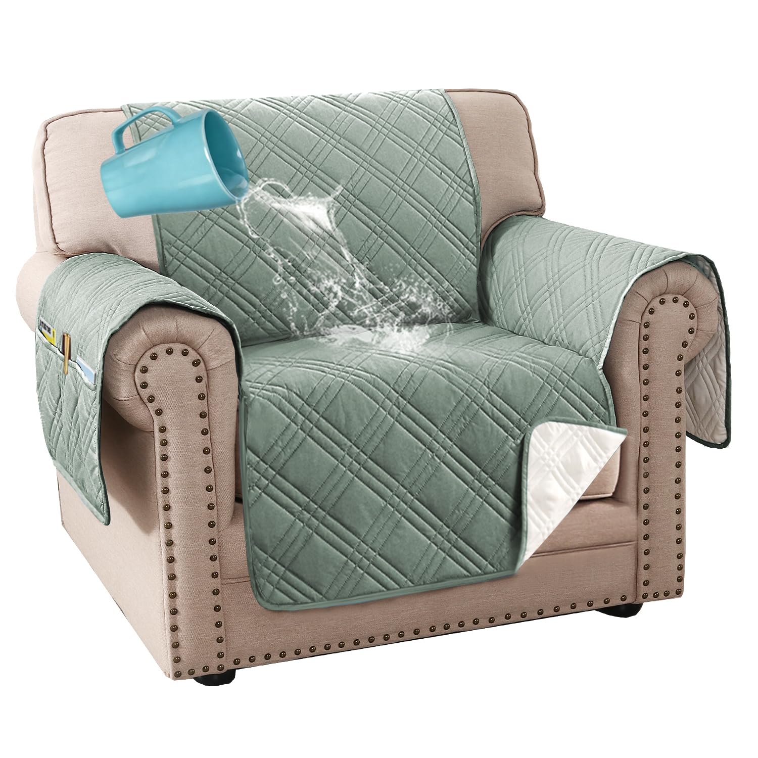 H.VERSAILTEX Waterproof Armchair Slipcover