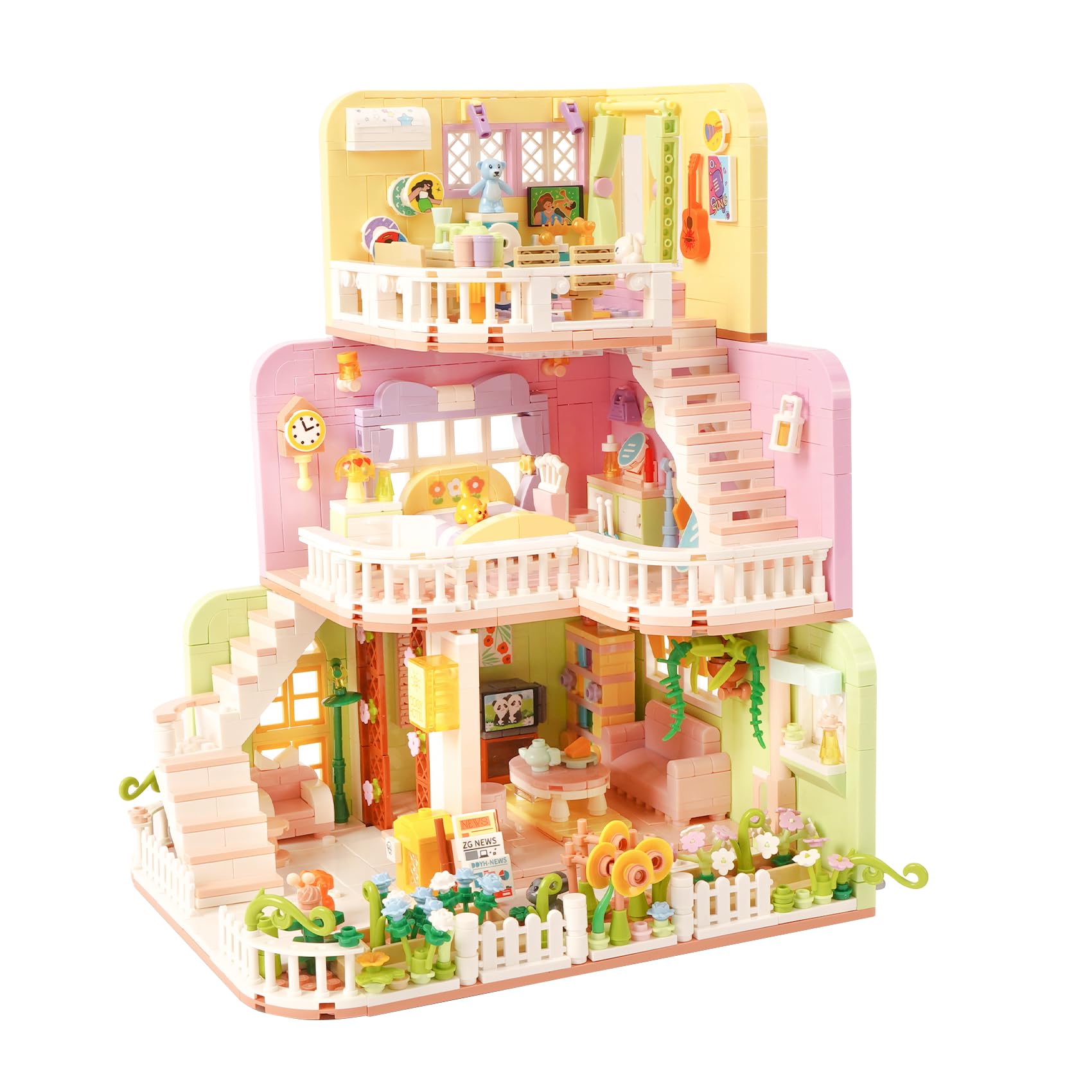 Amazon.co.jp: LULUFUN ミニハウス ブロック 部屋模型 おもちゃ 家