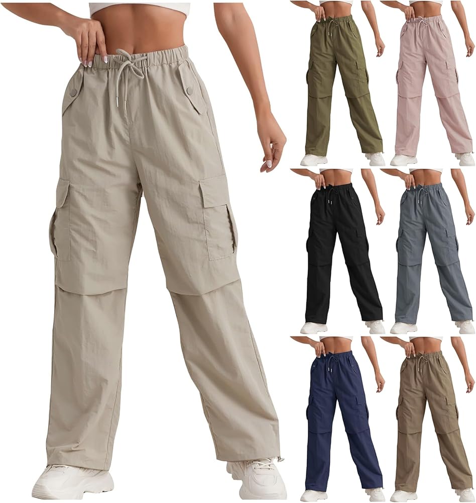 Amazon.com: Cargo Pants Women Baggy Elastic High Waisted Work