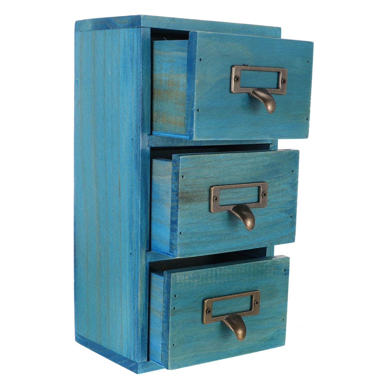 Caja Organizadora de Madera Maciza para Escritorio, Compacta Cajón