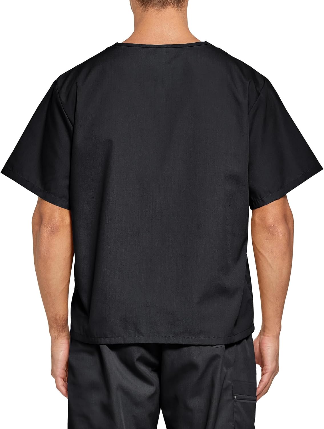 VOGRYE Men's Scrub Top V-Neck - Stretch Medical Uniform with 3 Pockets Wicking Anti-Wrinkle for Doctor Nurse Hospital