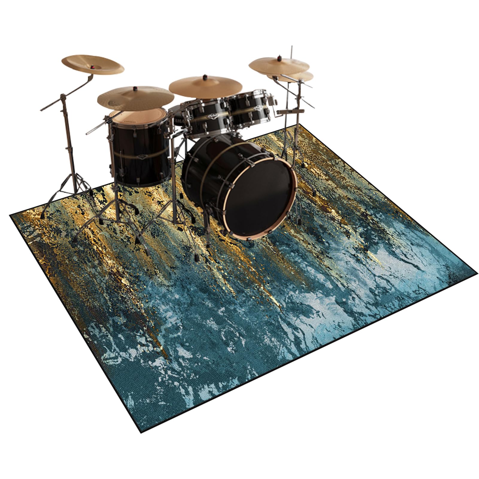 Schlagzeugteppich Trommelmatte, Drumteppich, Schallschutzteppich, Rutschfester Schlagzeugteppich, Drum Teppich Schlagzeug Teppich Schallschutz Schallschutzmatte - Schallschutzmatte 200 x 160 cm