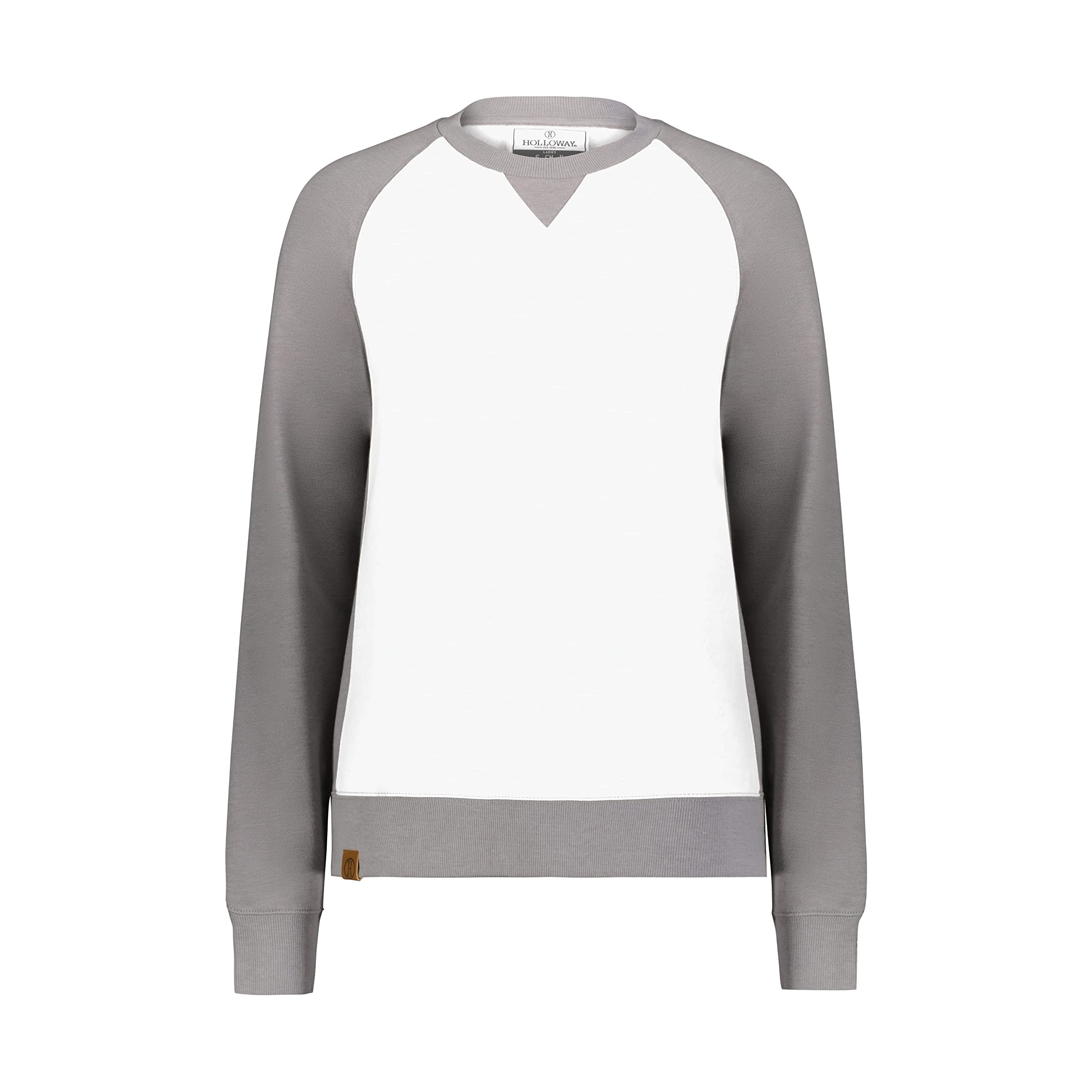 Holloway Damska bluza Ivy League Fleece Crew, Athletic Grey Heather/White, L, Athletic Grey Heather/White, L