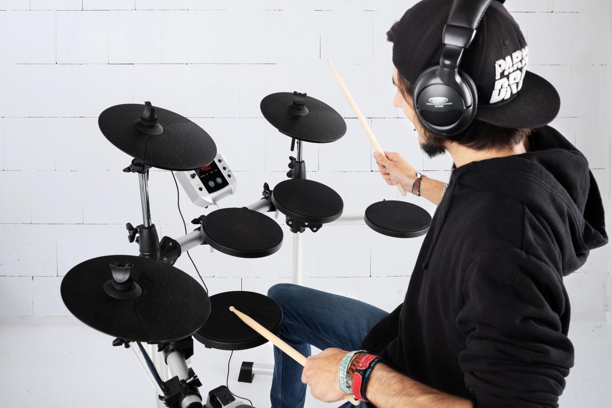 XDrum DD-400 Set Completo E-Drum con Cuffie, Sgabello, Scuola e Bacchette