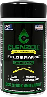 CLENZOIL Field & Range Single-Use Saturated Gun Oil Wipe Packets | Individual CLP Wipes | One-Step Gun Cleaning Oil & Lubricant Field Wipes for Hunting