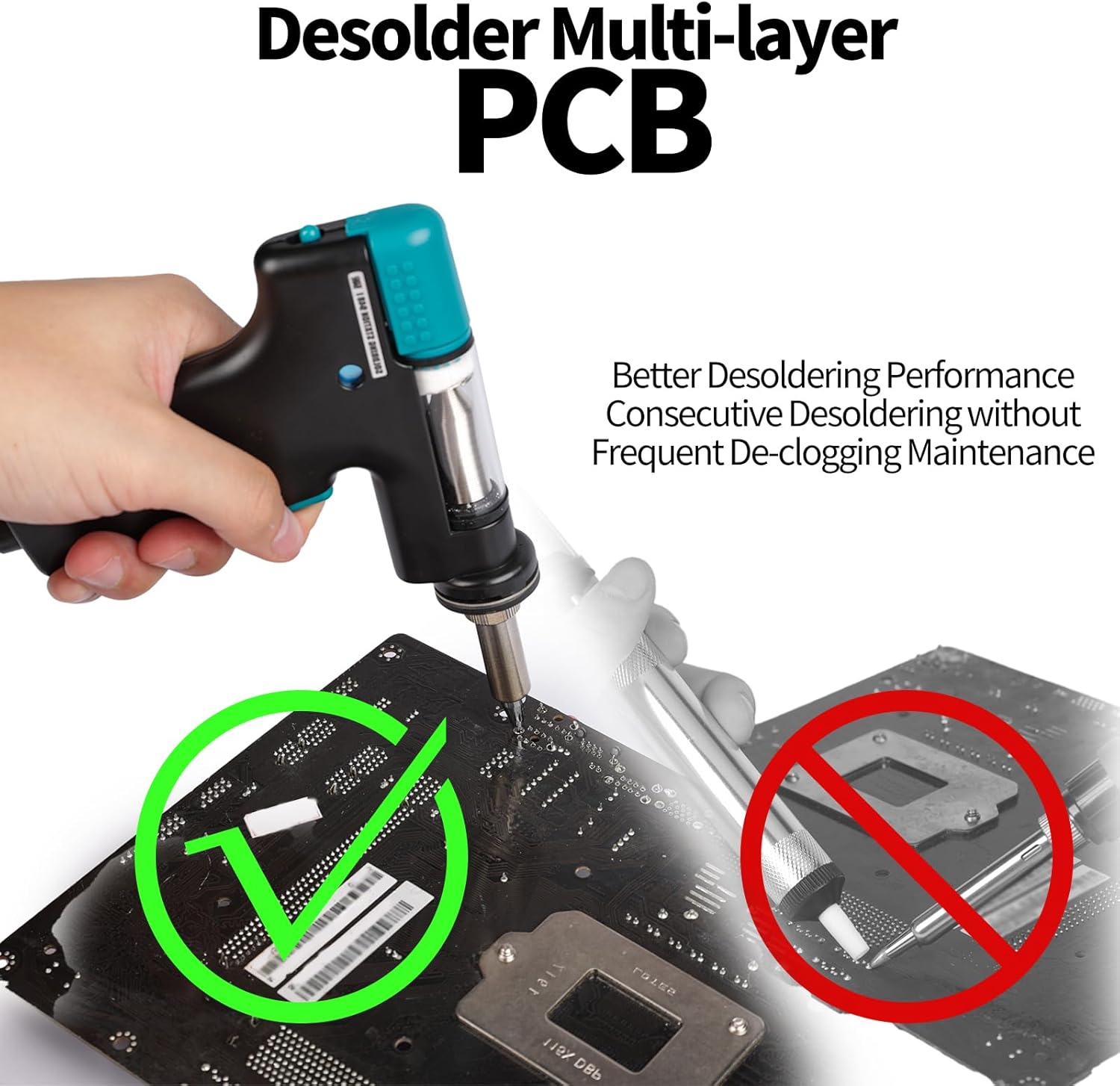 YIHUA 948D-I Desoldering Station 110W High Performance ESD-Safe with Temperature Control 716-896°F Adjustable, 3 Pre-set Channels, °C/°F Conversion, Auto Stand-by, Sleep Mode