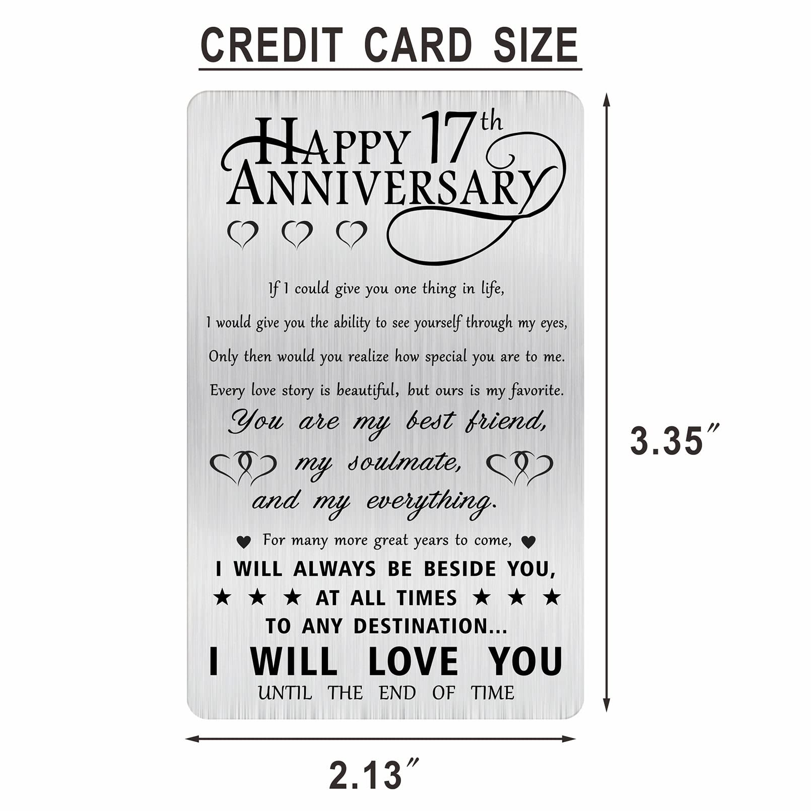 Alotozo 17th Anniversary Unique Gifts for Him Husband Men, Happy