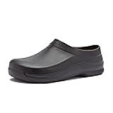 Flame Men's Clogs, Slip Resistant Shoes for Men Food Service, Non Slip Restaurant and Chef Shoes Men Slip Resistant for Kitchen Work or Nursing, Black, Oil and Water Resistant